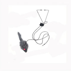Interactive Door Hanging Cat Toy with Mouse Teaser
