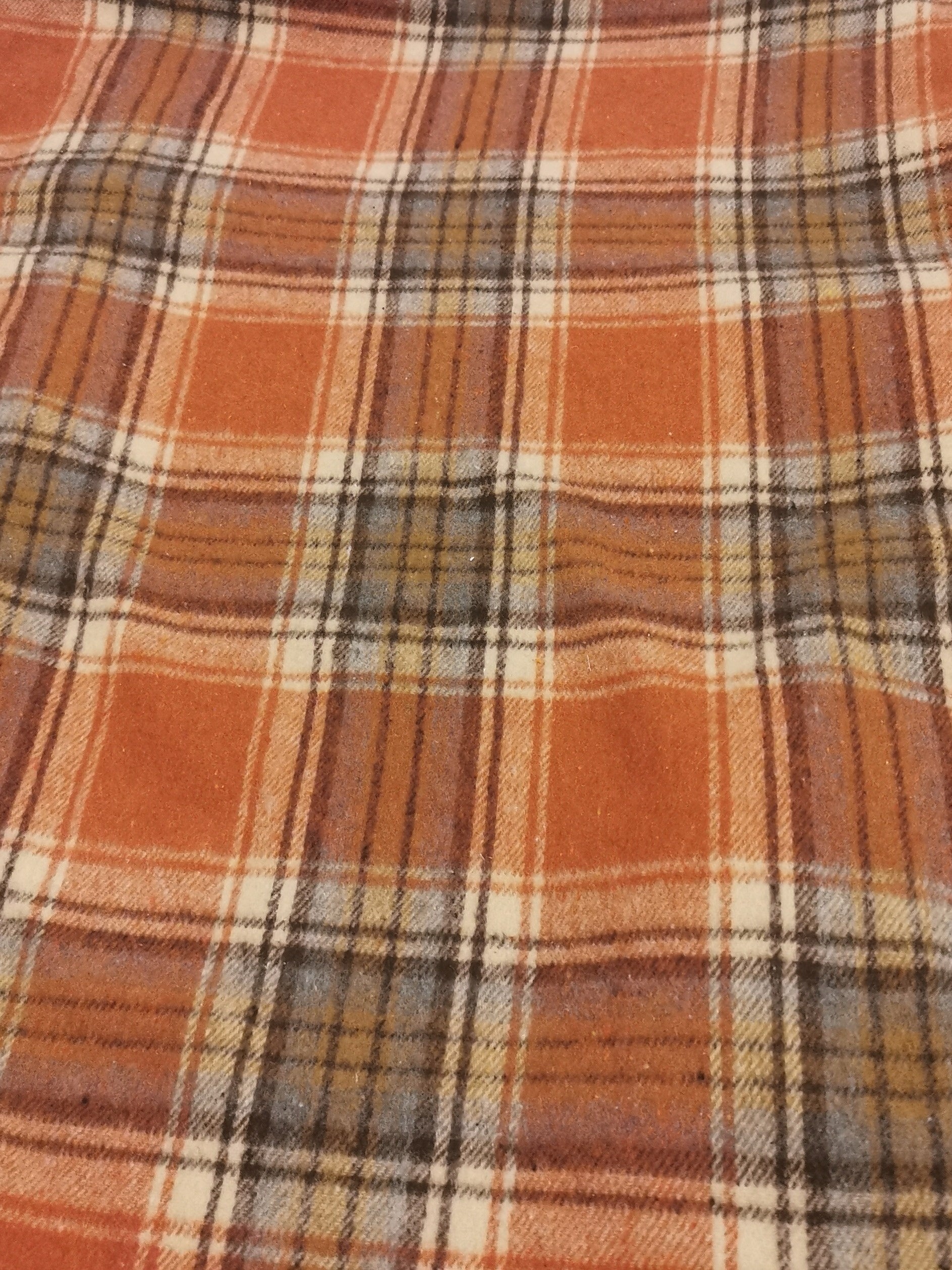  Plaid Print Long Sleeve Button Up Collar Tunic Shirt