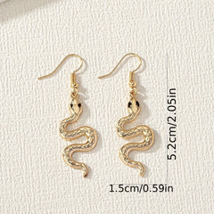 Minimalist Snake Shaped Earrings For Men, Daily Decoration