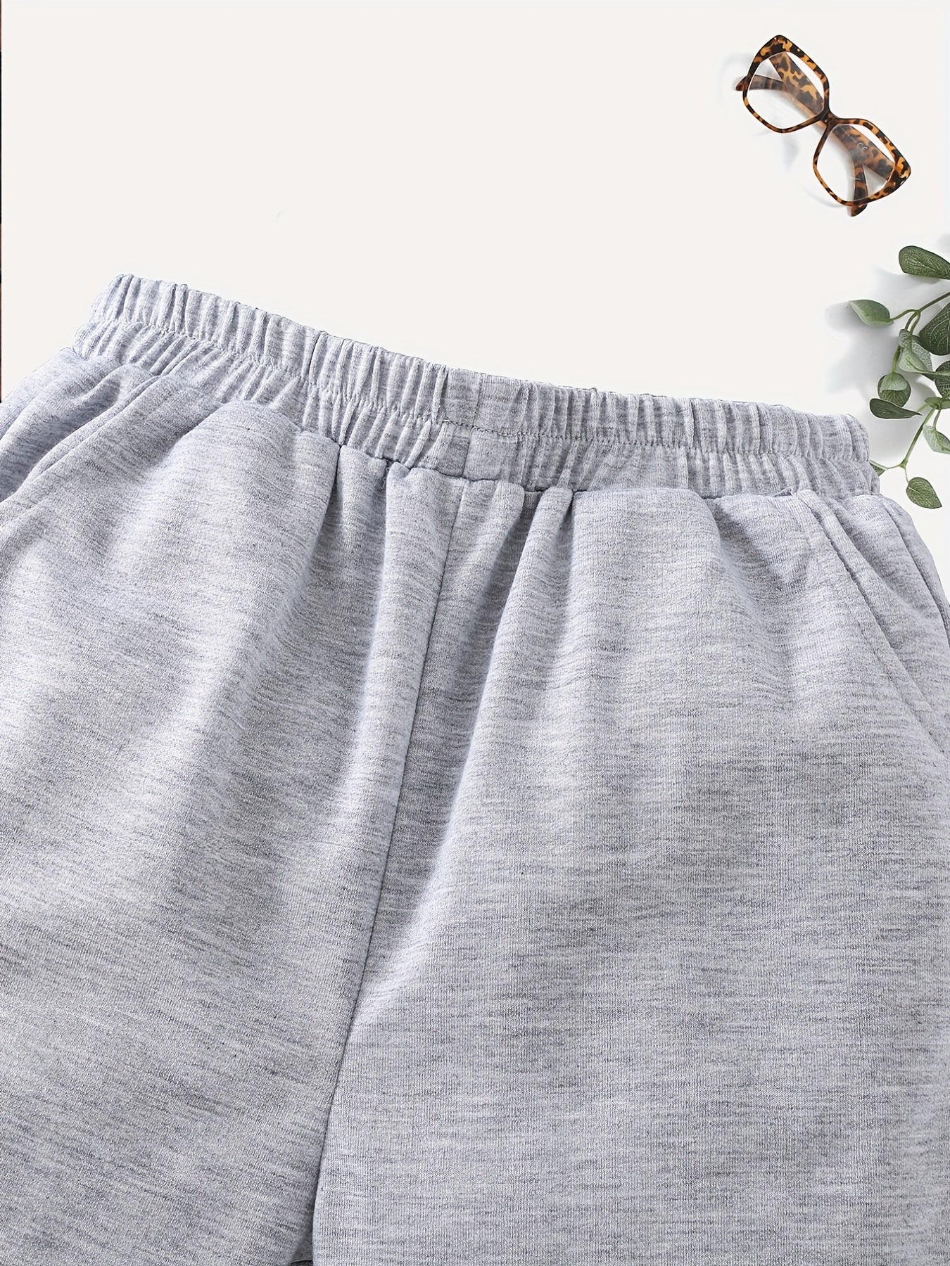 Girls' Casual Heart Graphic Shorts with Pockets