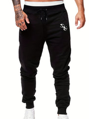 Dice Print Men's Sports Pants Drawstring Joggers Comfortable Trousers