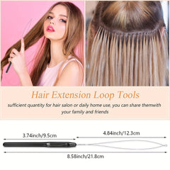 5pcs Hair Extension Loop Needle Threader Wire Pulling Hook Tool