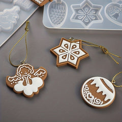 Crystal Drop Mold Christmas Snowflake Elk Resin Mold DIY