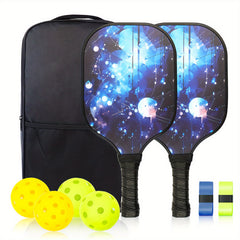 1pc 2pcs Fiberglass Surface Pickleball Set with Bag & Grip