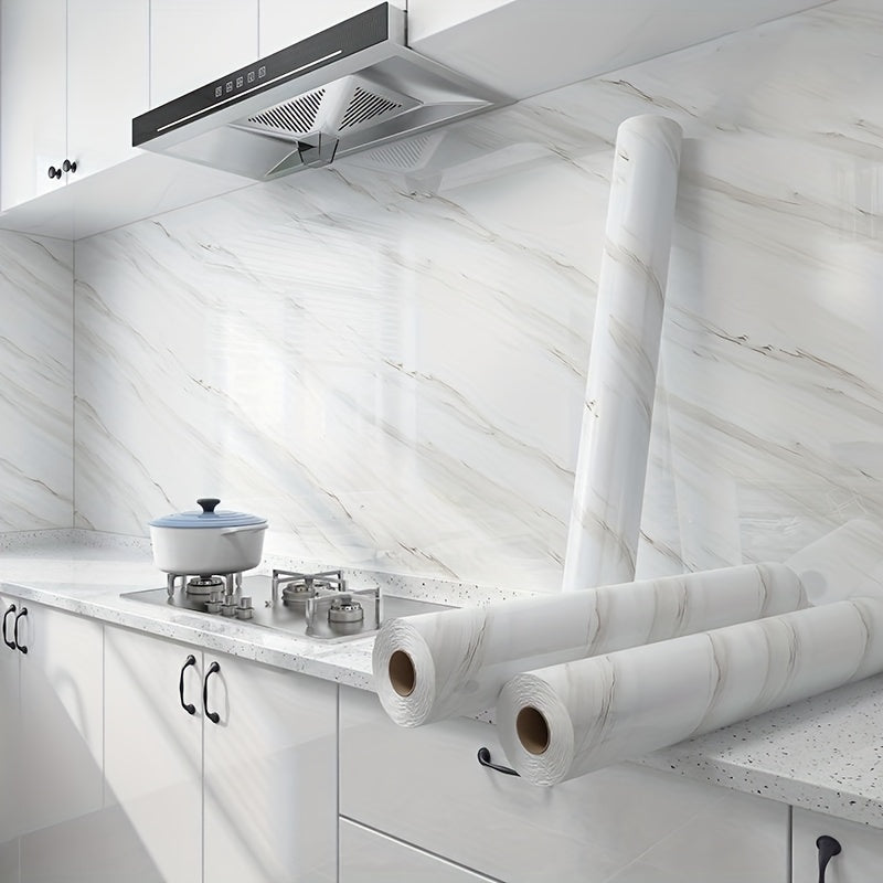 Marble Pattern Self-Adhesive Wallpaper for Kitchen Countertop Furniture