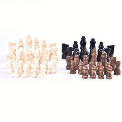 32pcs Wooden Chess Pieces Chess Pieces Accessories