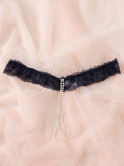  Sheer Novelty Lingerie Panties Teddy Faux Pearls Sexy