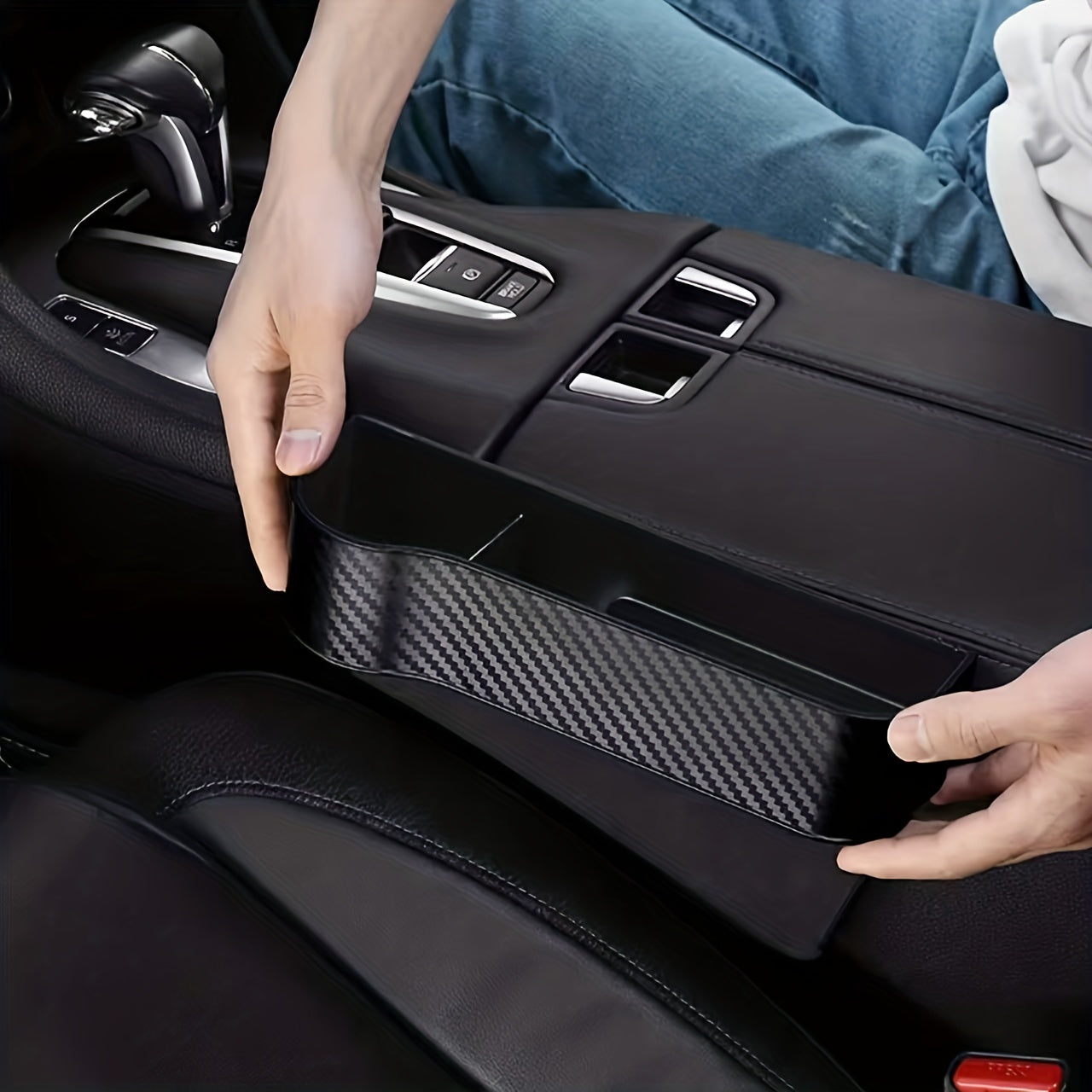 Car Seat Gap Filler with Cup Holder and Key Holder
