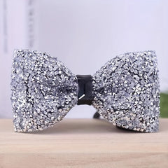 Men's Glitter Faux Diamond Bow Tie for Nightclub Banquet