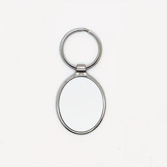 Sublimation Blank Oval Metal Keychain 10pcs