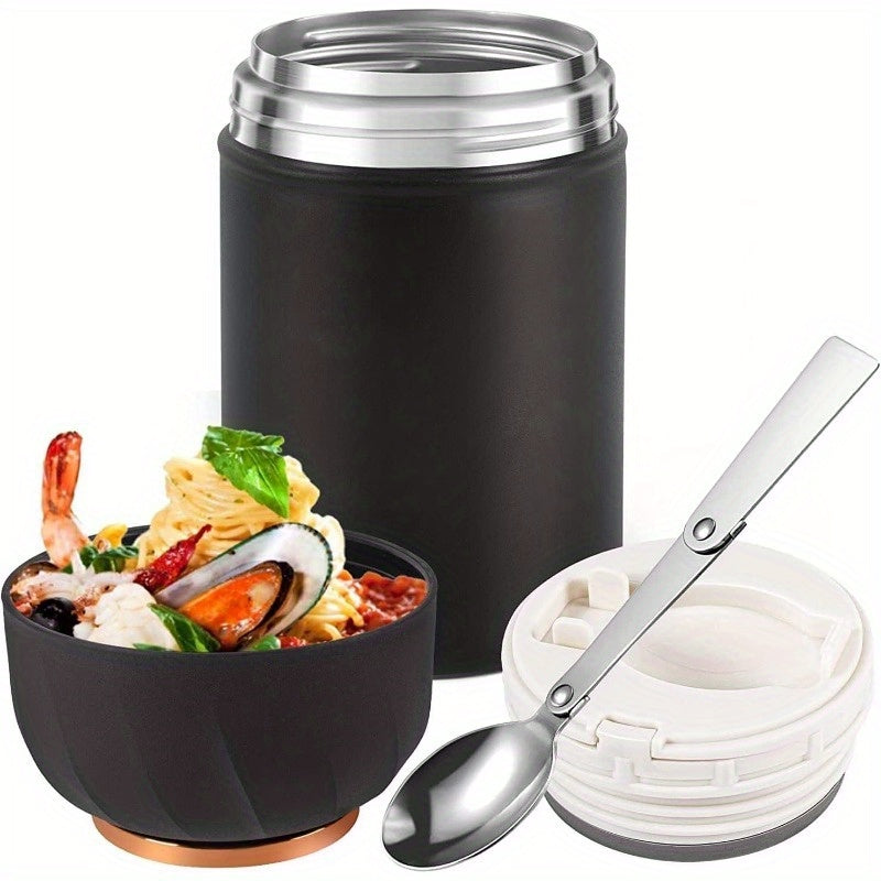 550ml Leak Proof Thermal Container with Built In Spoon Vacuum Insulated
