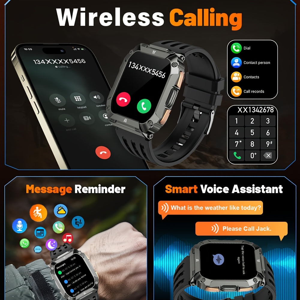 Little Meatball Smart Watch 1.95 inch Full Touch Display with LED Flashlight