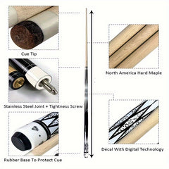 1pc High 1 2 Split American Maple Cue Stick 144 Nine Ball Maple Billiard Cue Sti