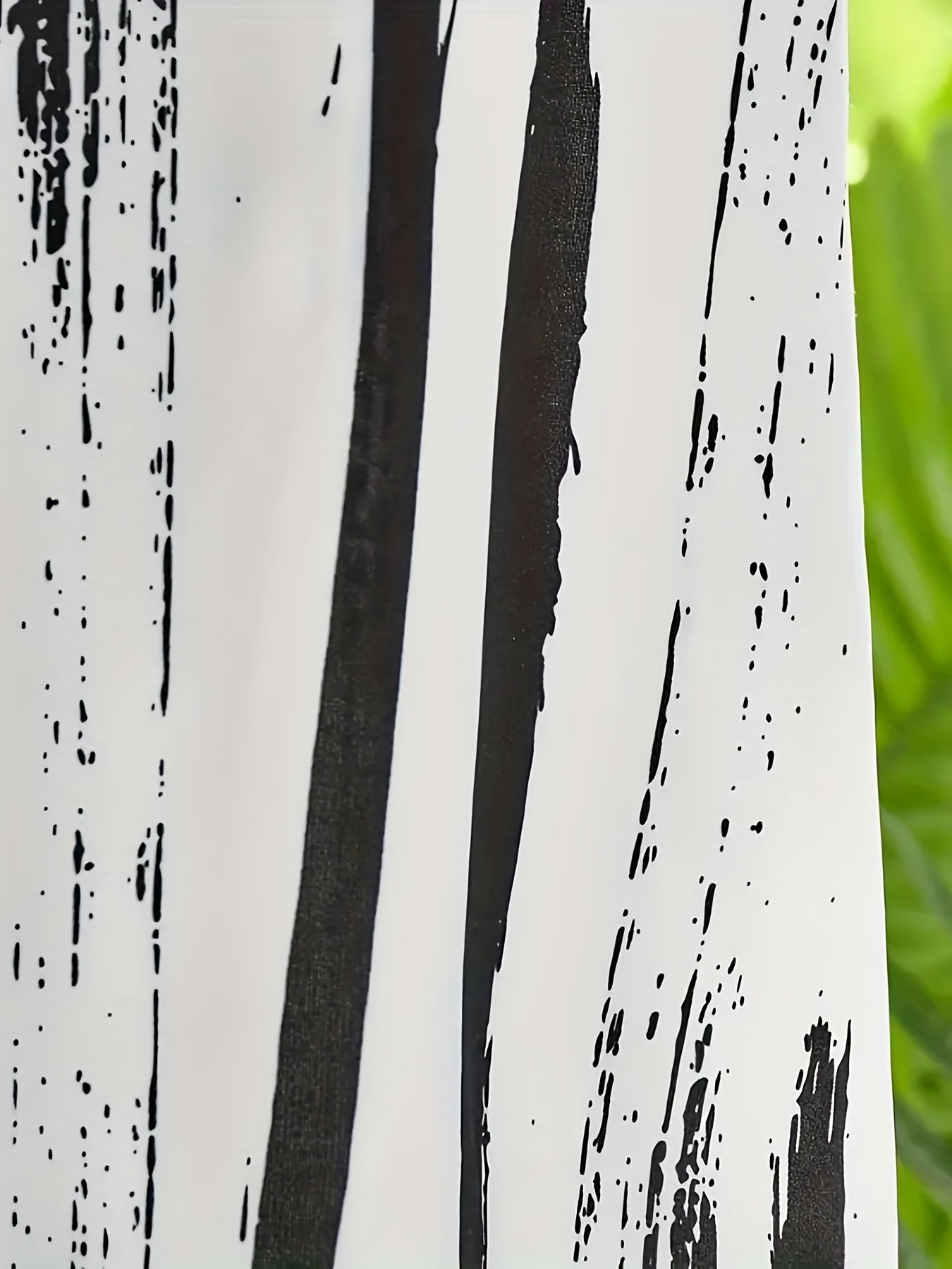  Stripe Print V Neck Dress