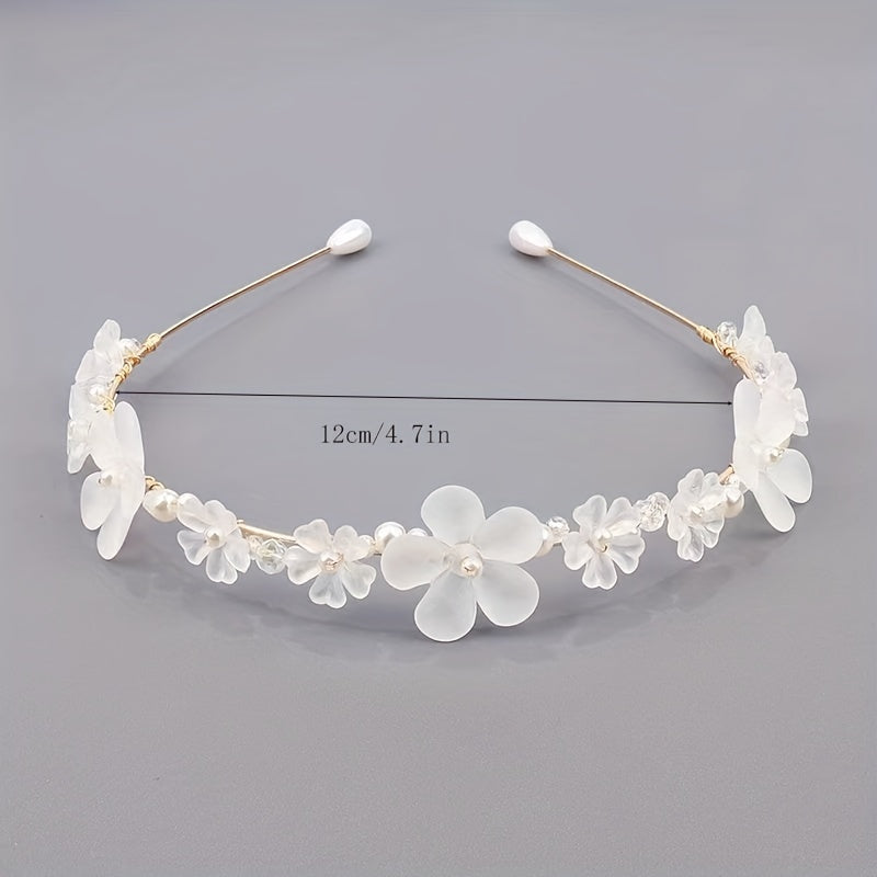 Pearl Flower Headband for Girls Women Hair Accessories