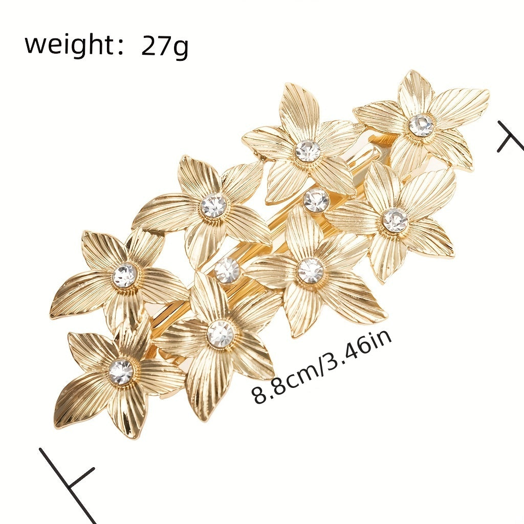 Retro Leaf Pattern Hair Clip Headwear Hair Accessories