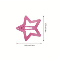 20pcs Girls Random Star Hair Clip for Head Decoration