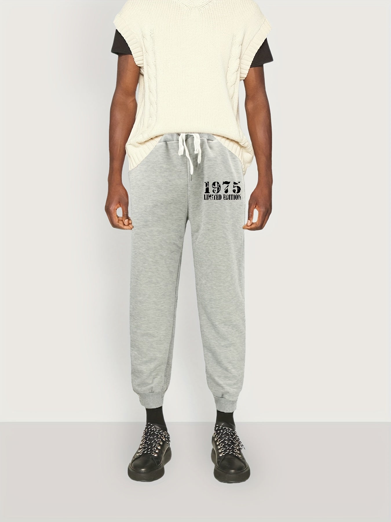 1975 Edition Casual Stretch Drawstring Joggers Men s Pants