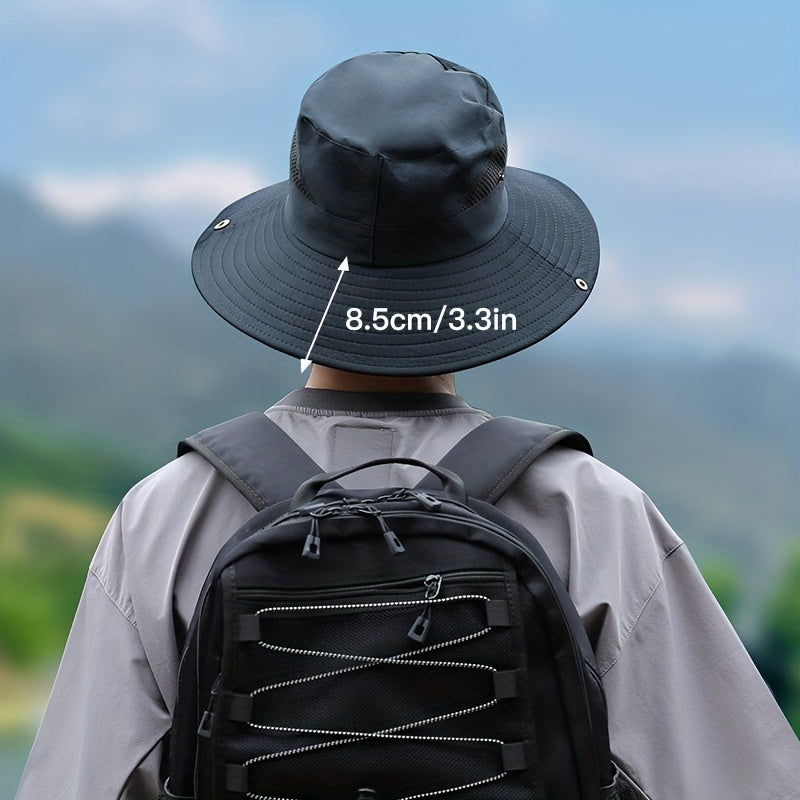 Summer Bucket Hat Breathable Large Brim Men Women