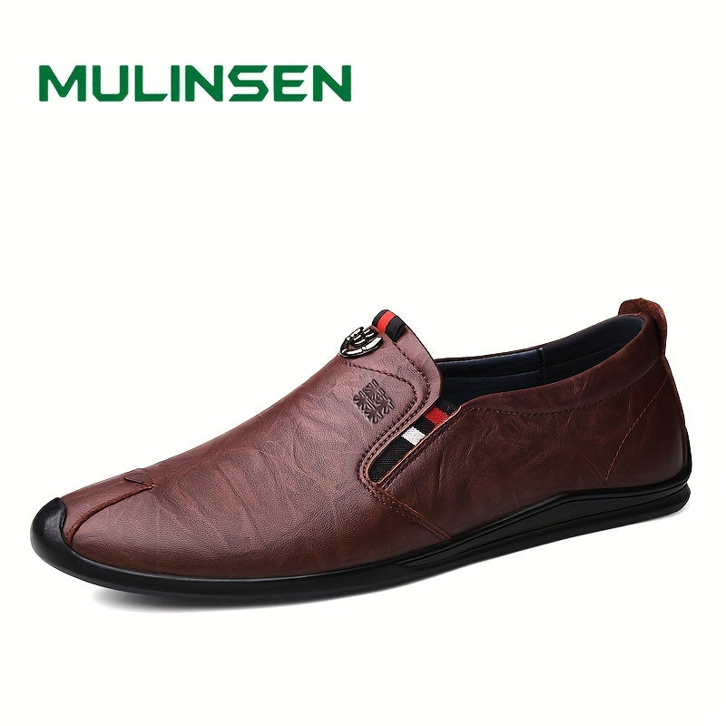 Men's PU Leather Loafer Shoes Non-Slip Slip On Driving Shoes