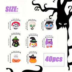 40pcs Halloween Push Pins Pumpkin Ghost Decoration Cork Board Photo Wall School