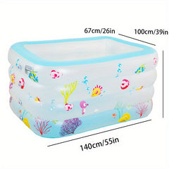 Full-Sized Inflatable Pool for Kids & Adults - Outdoor Fun