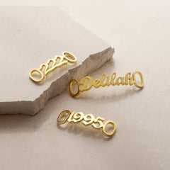 2pcs Custom Stainless Steel Shoe Tags Golden Finish