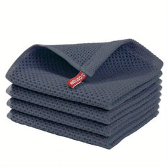 Soft Textured Dish Towels 6pcs Waffle Weave Dishcloths Deep Gray
