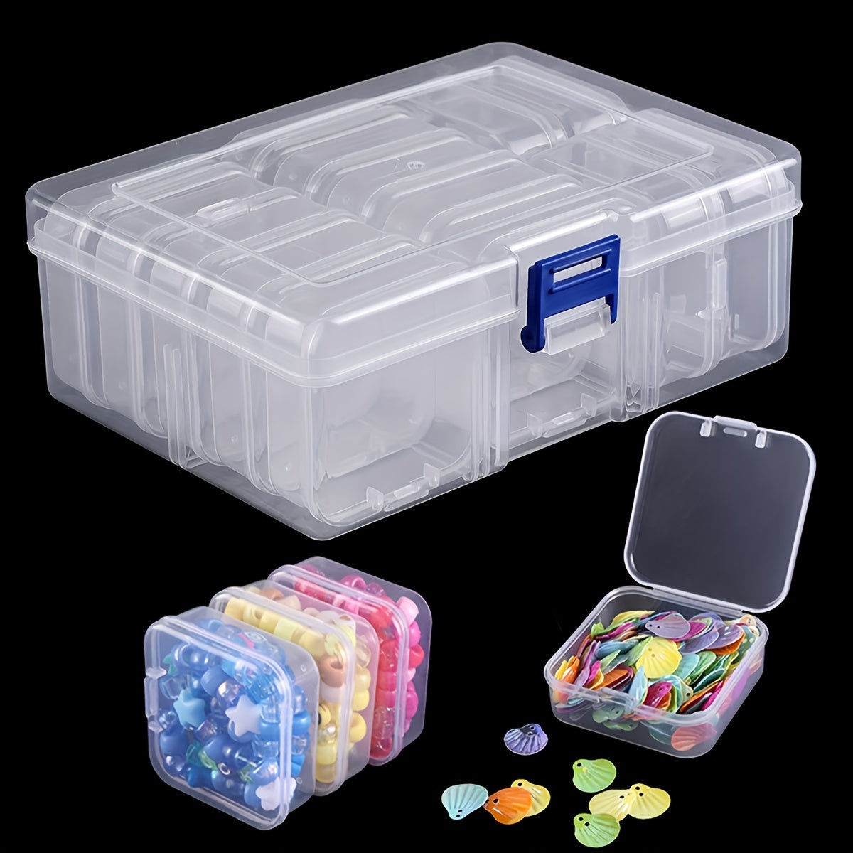 Freestanding Square Box Art Accessories Storage Organizer DIY Crafts Diamond Pai