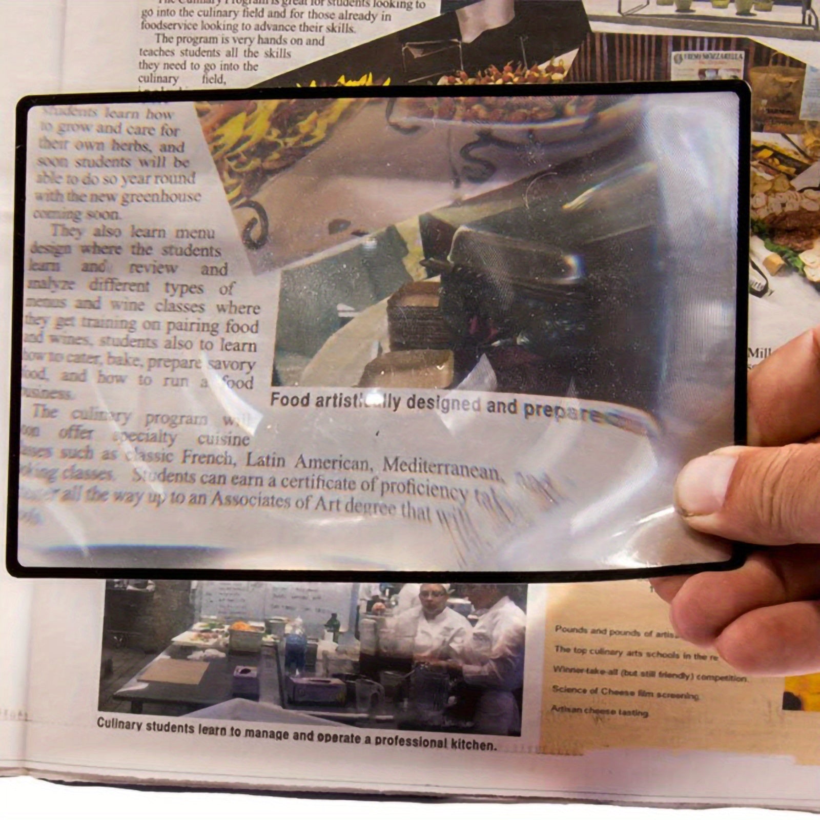 Large Area Ultra thin Magnifying Glass for Elderly & Students