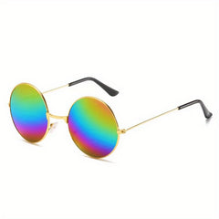 Men's Vintage Round Polarized Sunglasses for Holiday Party