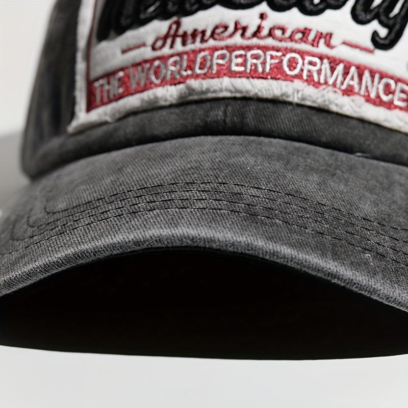 Stary Embroidery Baseball Cap Washed Distressed Patch Summer Sports Hat