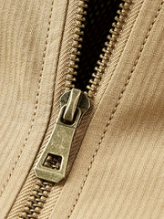 Men's Zipper Baseball Collar Outdoor Jackets Windproof Warm Jacket