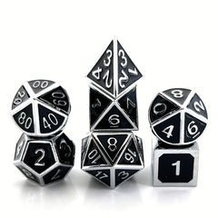 7pcs Metal Dice Set for Board Game Desktop Accessories