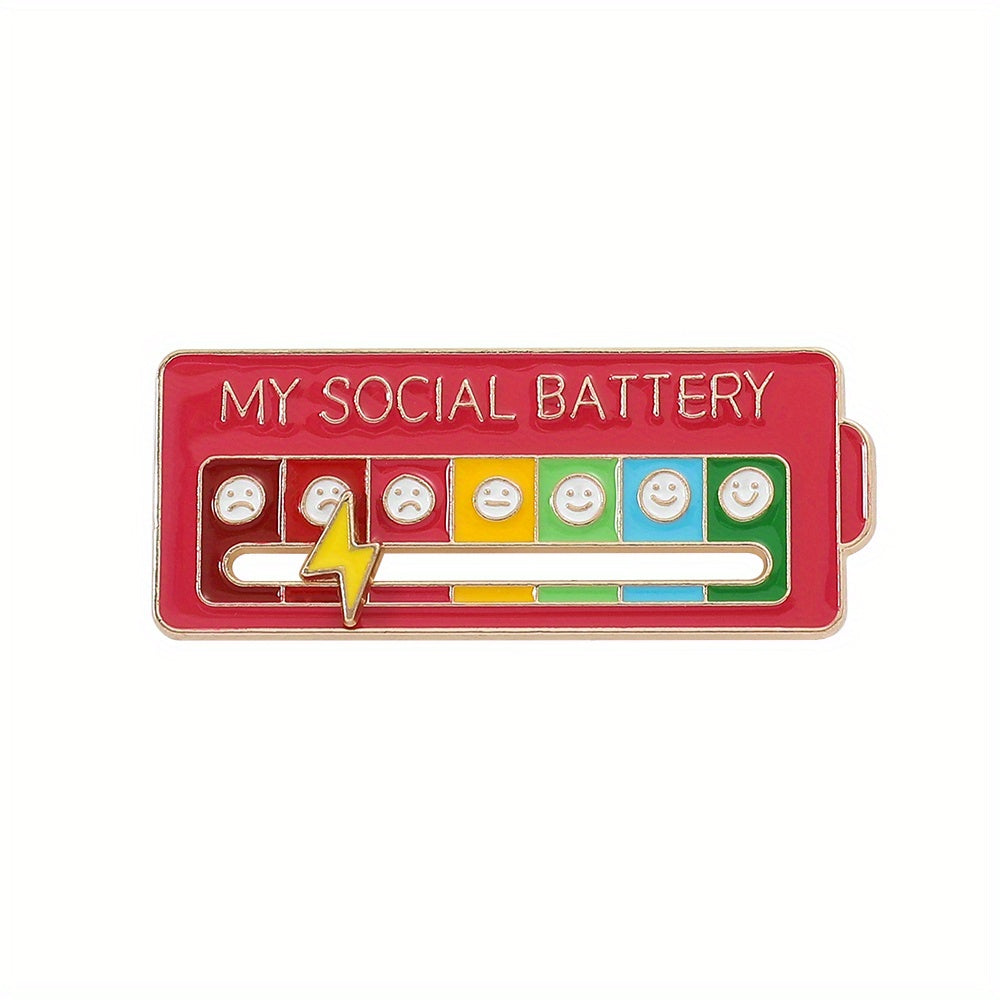 Funny Seven Mood Enamel Pins Brooch Set Wallet Handbag Accessories