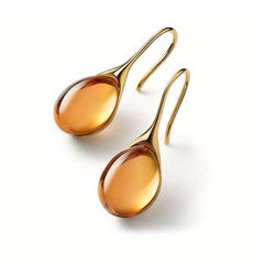 Men's Drop Shape Rhinestone Earrings - Various Colors