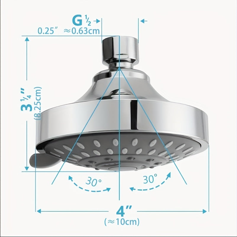 High Pressure Fixed Showerhead 5 Setting
