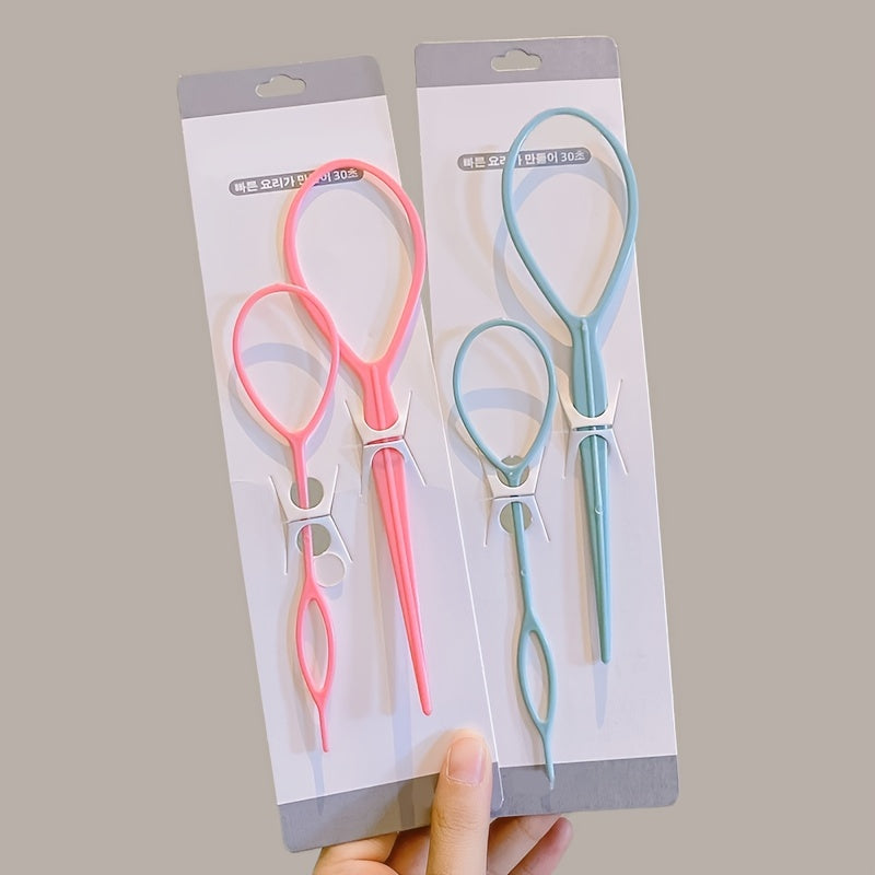 2pcs Hair Loop Styling Tool Hair Braiding Accessories