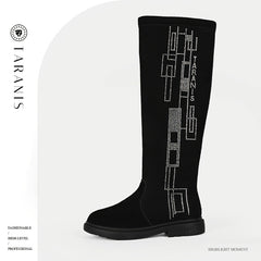 TARANIS Girls Side Zip Knee High Winter Boots