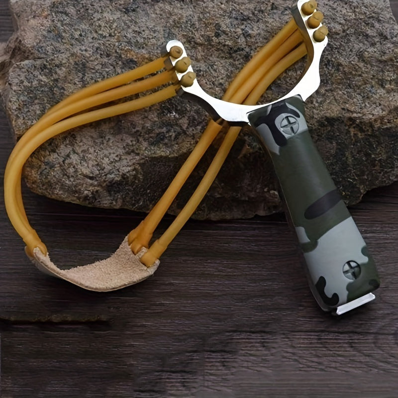 Camo Handle Slingshot for Outdoor Shooting Practice