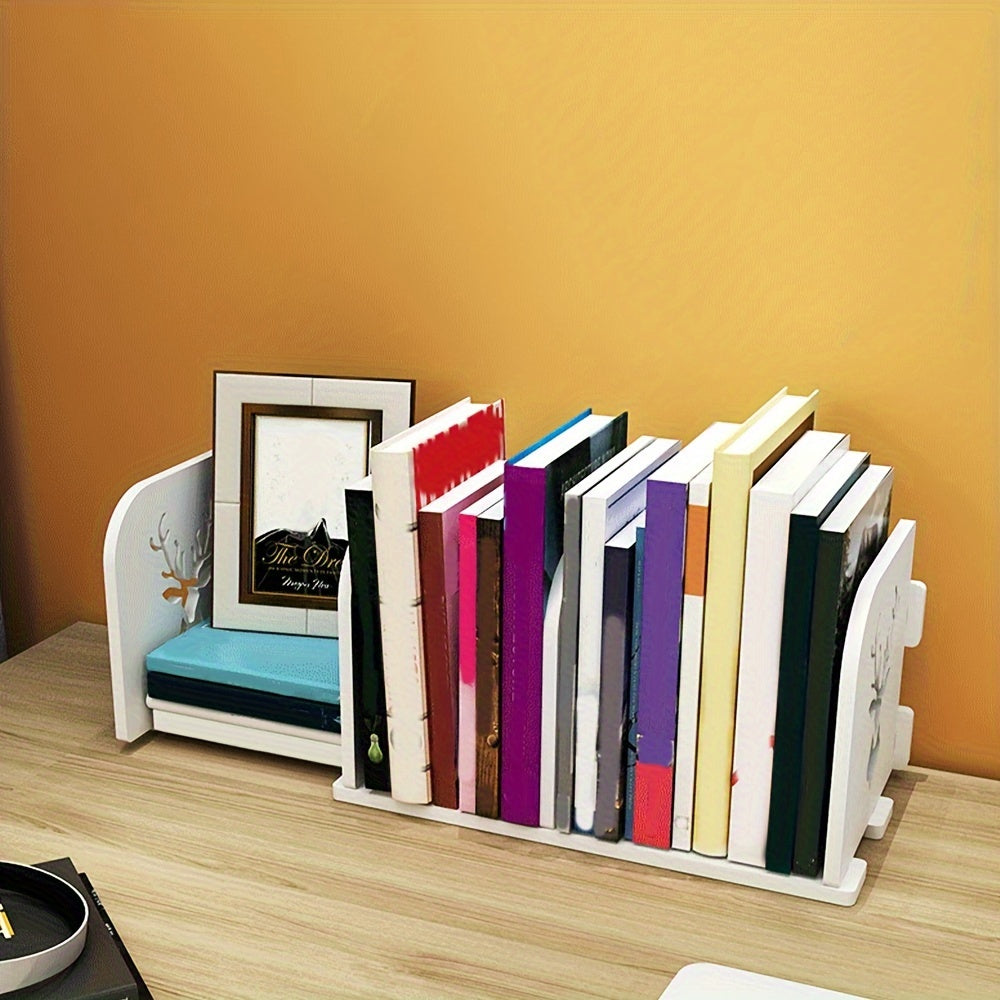 Plastic Retractable Bookshelf Adjustable Book Display Holder