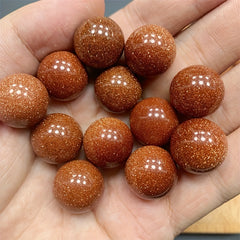 Golden Sandstone Red Ball Healing Stone for Decoration