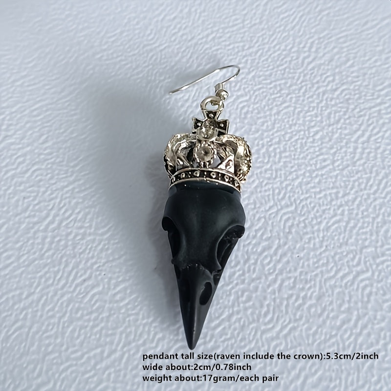 Hypoallergenic 3D Crown Resin Bird Earring