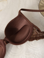 3pcs Lace T Shirt Bras Breathable Push Up Women's Lingerie