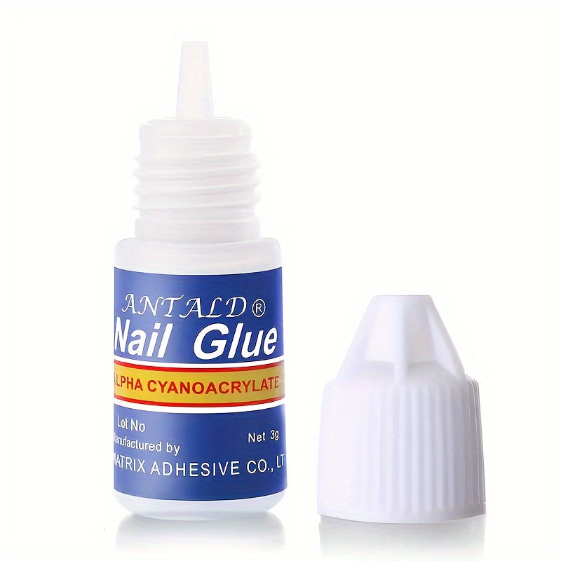 3pcs Nail Glue Transparent Adhesive Gem Gel Nail Art Manicure