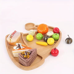 Wooden Appetizer Tray Christmas Decor Serving Tray Plate Snack Dessert