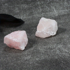 2pcs Natural Light Powder Crystal Raw Stones DIY Demagnetizing Purifying Stones