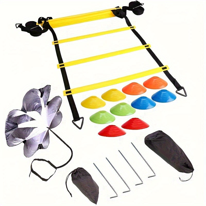 Agility Ladder Set with Obstacles and Bag