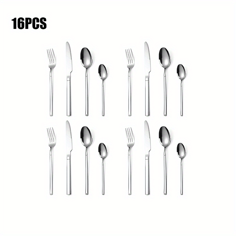 24pcs Silverware Set Mirror Polished Cutlery Utensil Set Home Kitchen