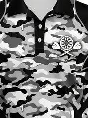 Men's Camo Pattern Short Sleeve Shirt for Outdoors